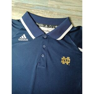 Adidas Climate Mens Large Notre Dame Short Sleeve Polo